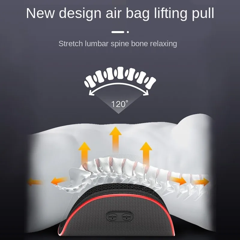Lumbar vertebra massage instrument for traction and correction of lumbar disc herniation by massage pillow