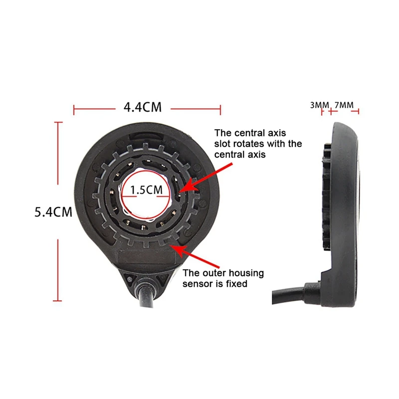 Sensore di assistenza al pedale per bici elettrica 6X 12 magneti Sistema PAS per bici elettrica Assistente Hall Sensore di velocità Scooter elettrico
