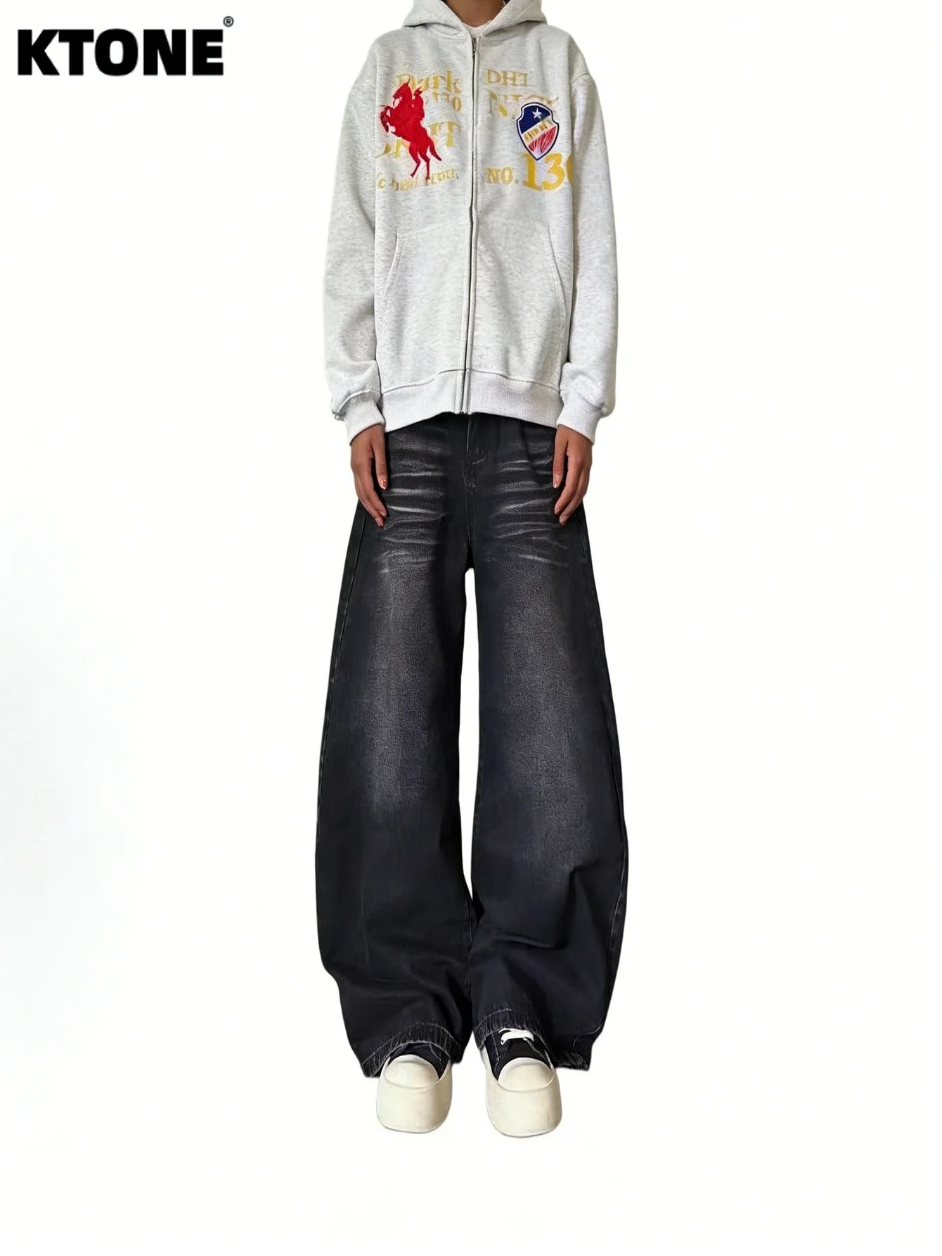 

Streetwear Jeans Unisex Black Baggy Denim Hip Hop Drip No accessories or belts included