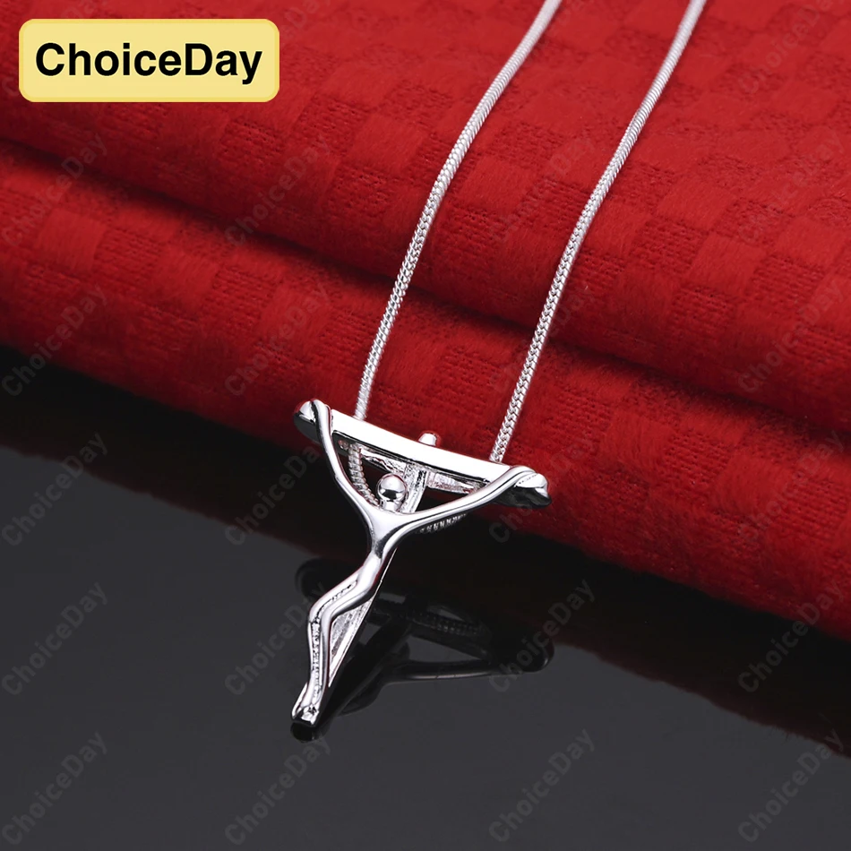 

ChoiceDay 925 Sterling Silver Exquisite Jesus Pendant Necklace Men Women Gift Jewelry Accessories Party