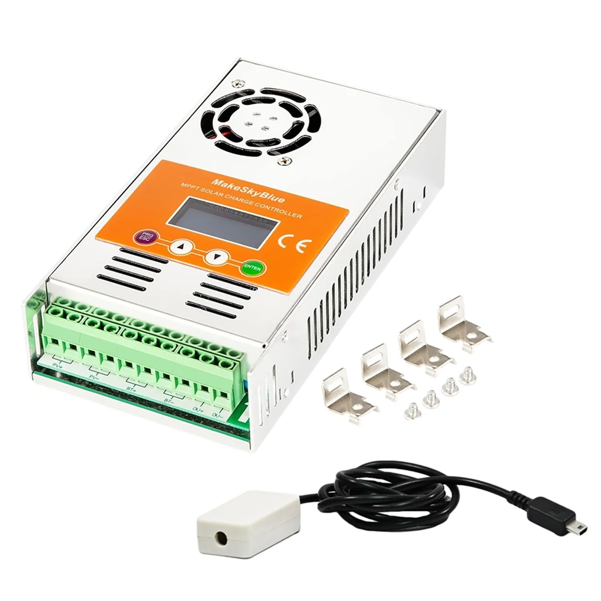 

CACI 60A-V123 with Wifi Cloud Box MakeSkyBlue Solar Panel MPPT Charge Controller for 12V 24V 48V Lead-Acid Battery