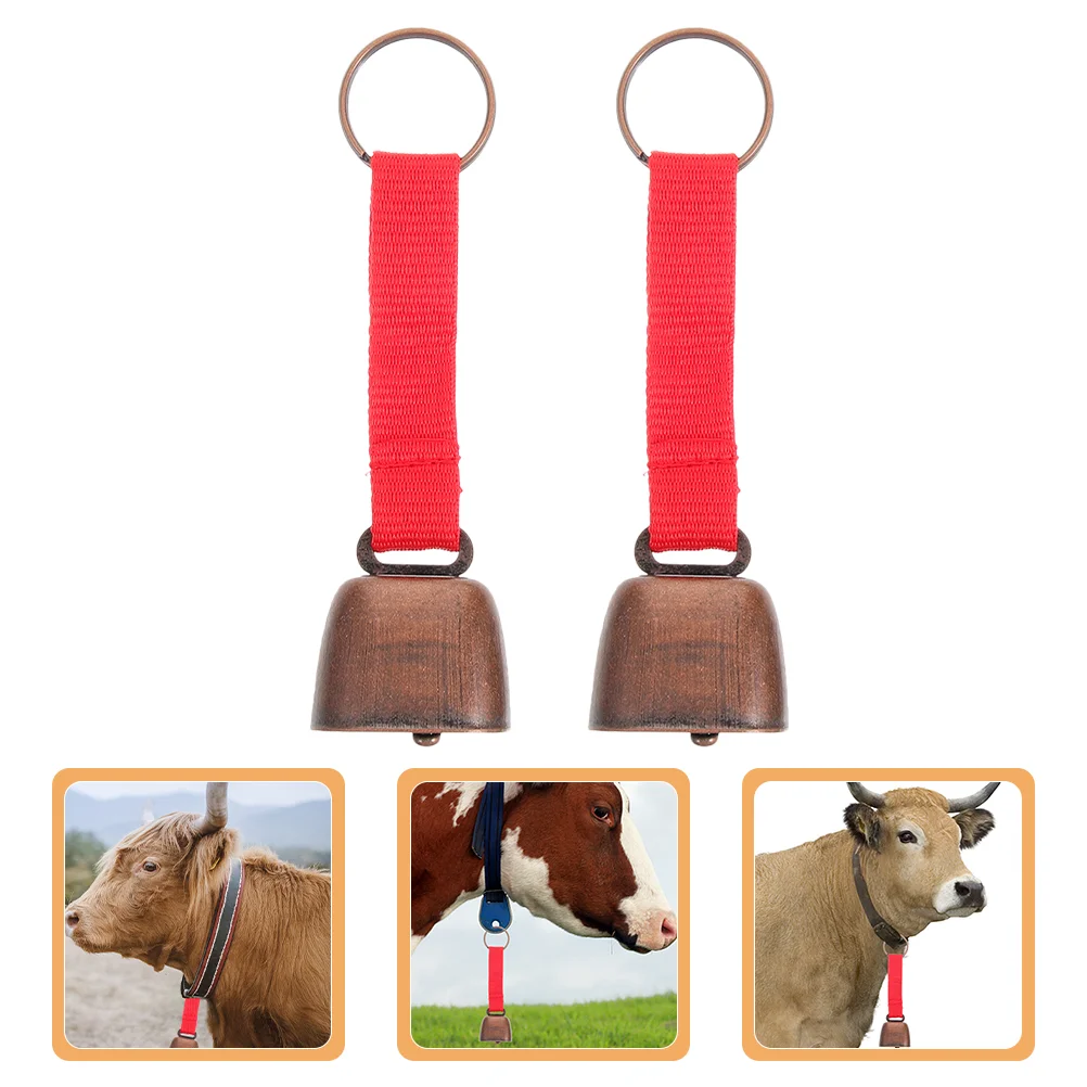 2 Pcs Camping Accessories Outdoor Bell Metal Bells Anti Lost Cow Hiking for Cattle