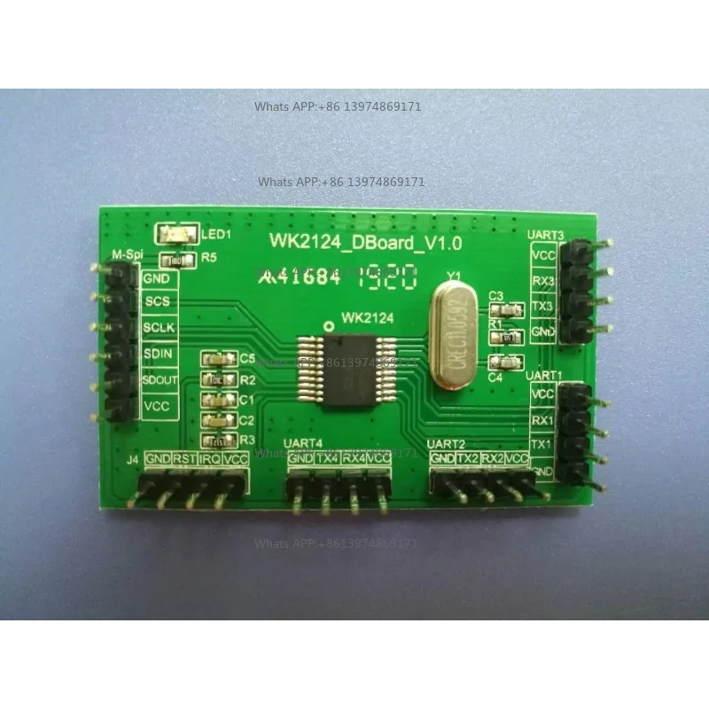 WK2124 serial port expansion development board SPI expansion 4 serial port DEMO