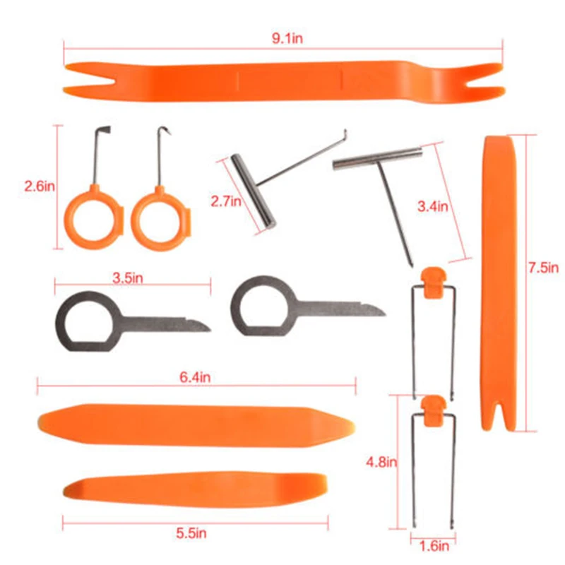 12 Cái/Bộ Nhựa Cửa Xe Ô Tô Có Kẹp Cho Bảng Đồng Hồ Viền Bảng Điều Khiển Âm Thanh Loại Bỏ