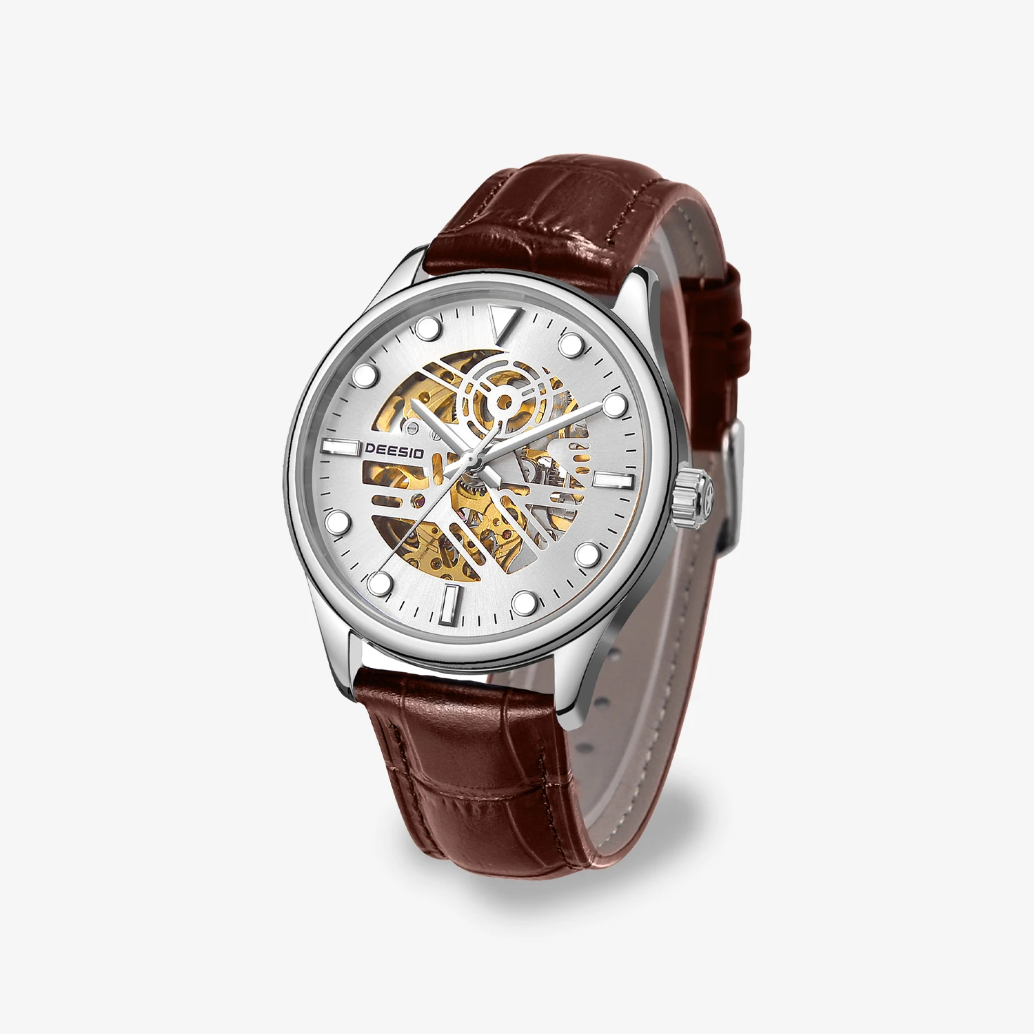 deesio-automatic-mechanical-watch-for-men-stainless-steel-case-leather-strap-luminous-hands-30m-waterproof-wristwatch-mens-gift