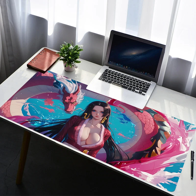 

Mouse Pad Laptop Rubber Extended Desktop Mat Computer Gamer One Piece Boa Hancock HD Mousepad PC Gaming Accessories Keyboard Pad