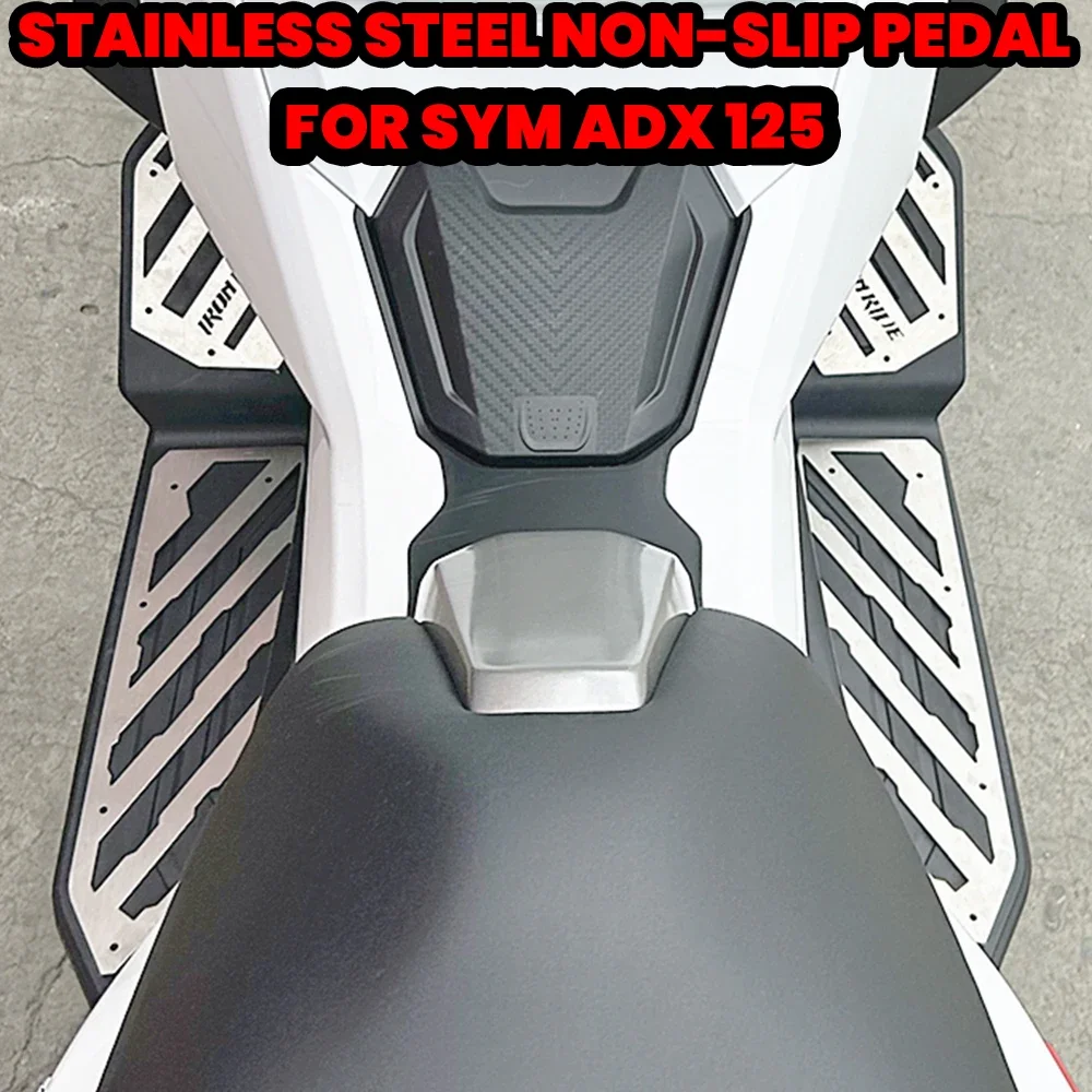 For SYM ADX 125 adx125 2023 2024 CNC Mattings Motorcycle Footrest Footboard Step Floorboards Pegs Plate Holder