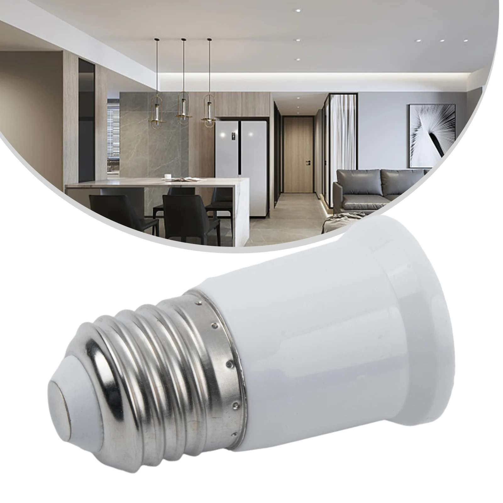 

E27 To E27 Extend Socket Base Plastic White 3cm 1.2 Inch Extension Base Light Bulb Socket Extender High Quality