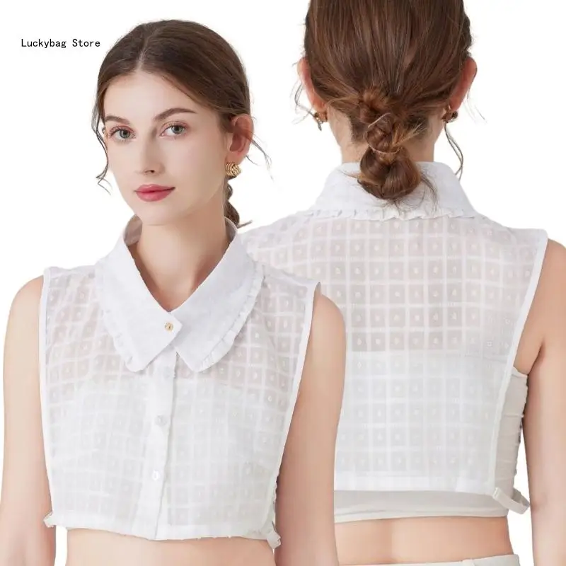

Lady Floral Blouse Collar Detachable Faux Collars Female Clothes Accessories