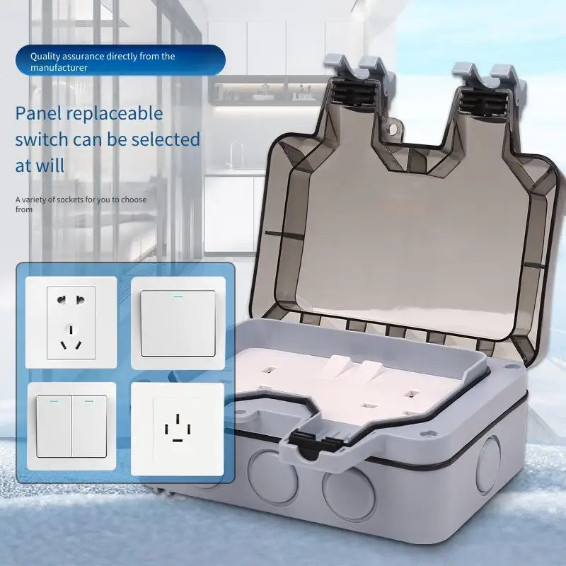 Outdoor Waterproof Dustproof Plastic BG Junction Box Integrated Design Sealed Power Distribution Button Box for Electrical Appli