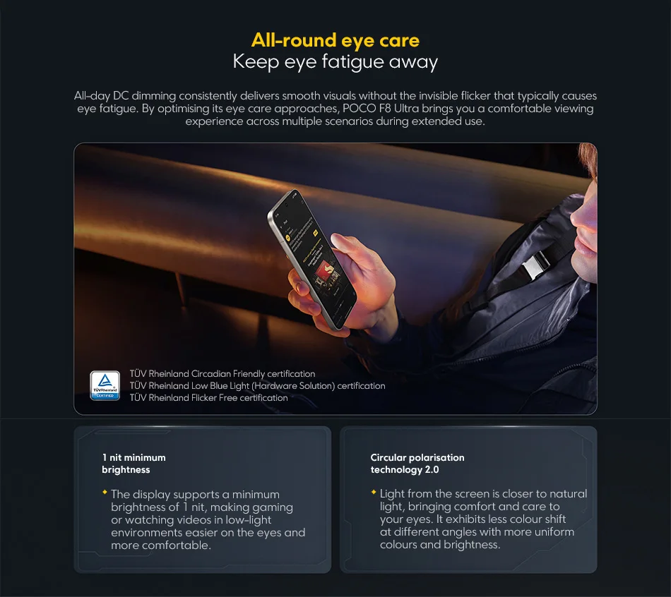 POCO F8 Ultra Global Version Smartphone Snapdragon 8 Elite Gen 5 50MP 6.9" 120Hz display 6500mAh battery