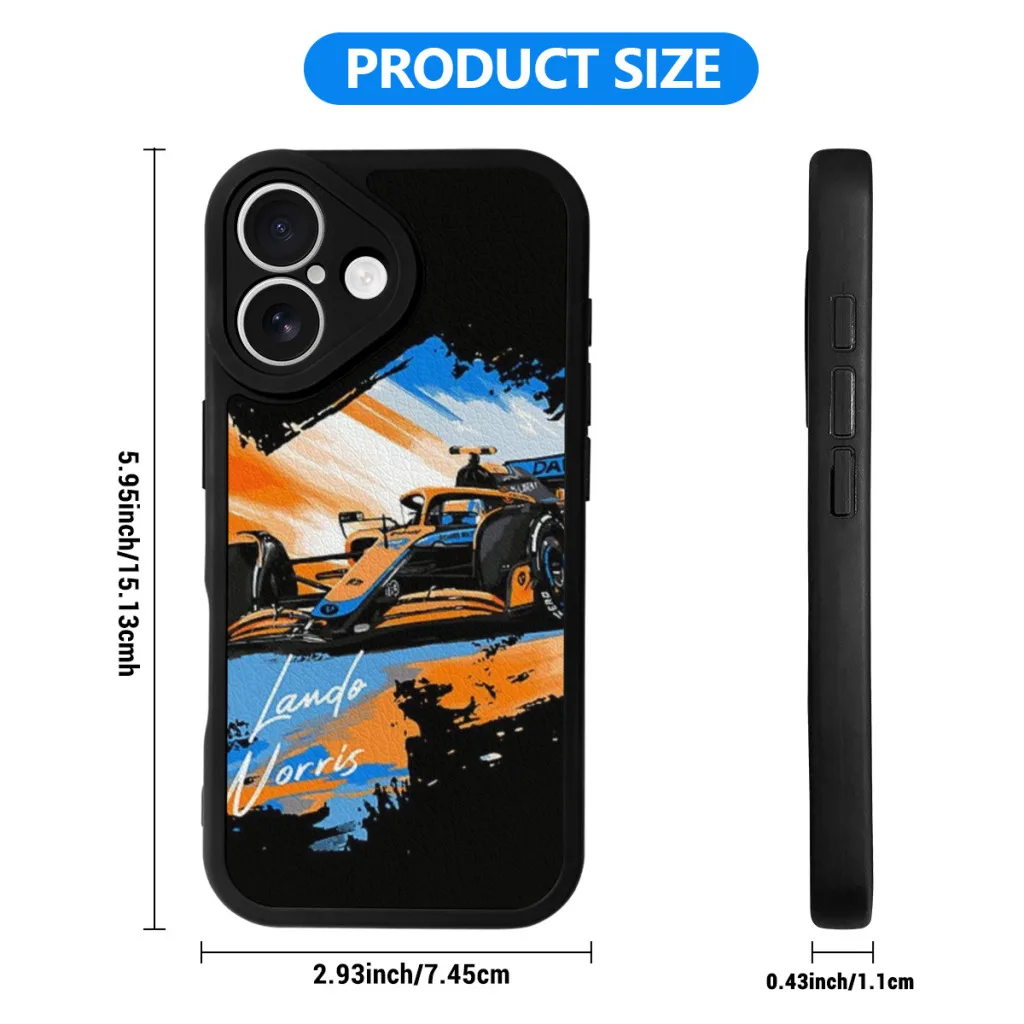 Lando Norris - Retro_Digi art Phone Case For iPhone 16 Pro Max Plus Soft Silicone Skin Case