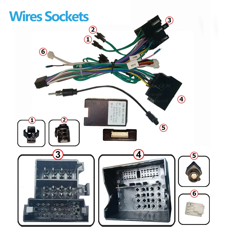 android Car radio Canbus Box Decoder For Mercedes Benz B200 W211 Viano Vito W209 S32016 pin Wiring Harness Plug Power Cable