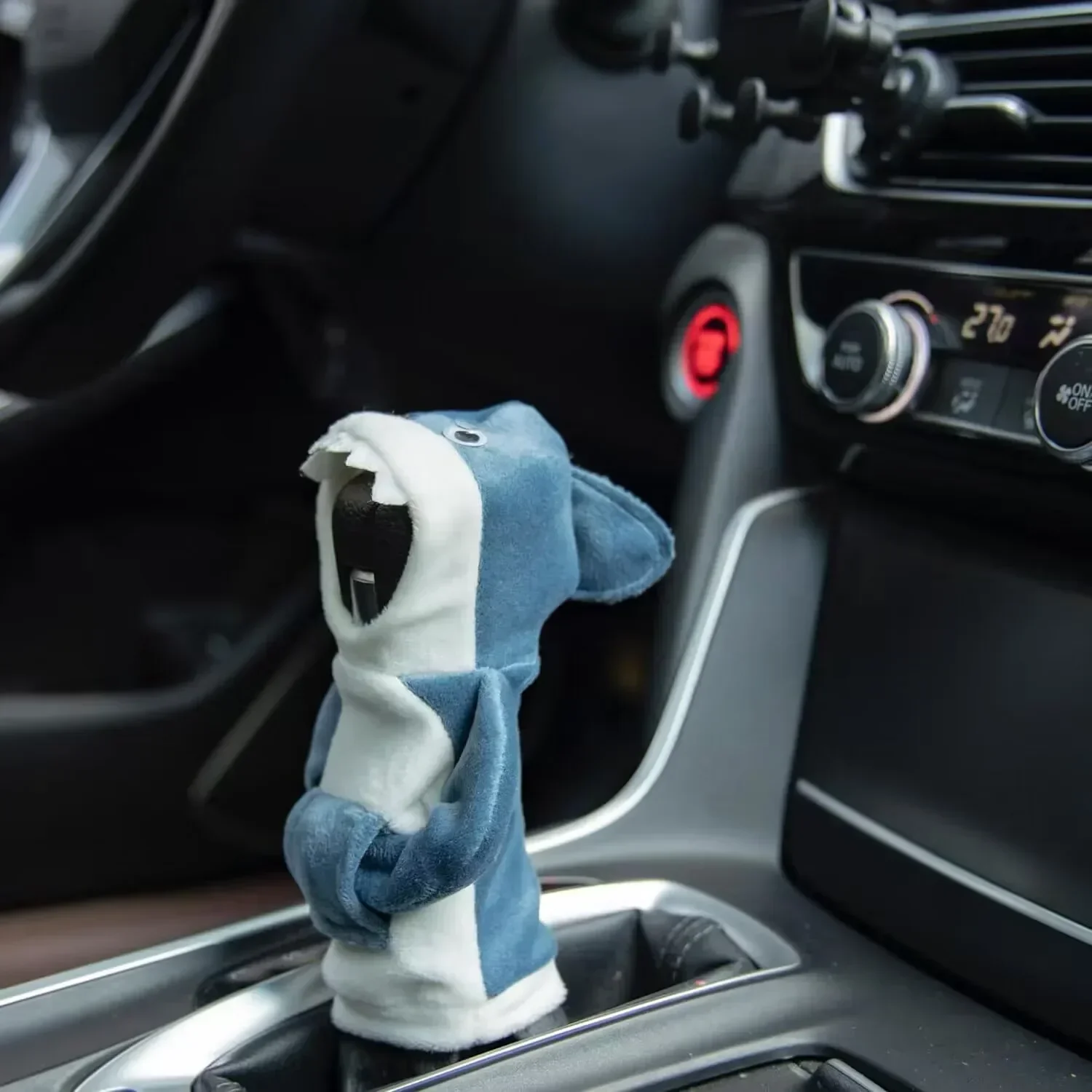 Fashion Hoodie Car Cute Cartoon Gear Shift Knob Cover Gearshift Handle Gear Lever Decorative Hoodie Cover Auto Interior Accessor image 4