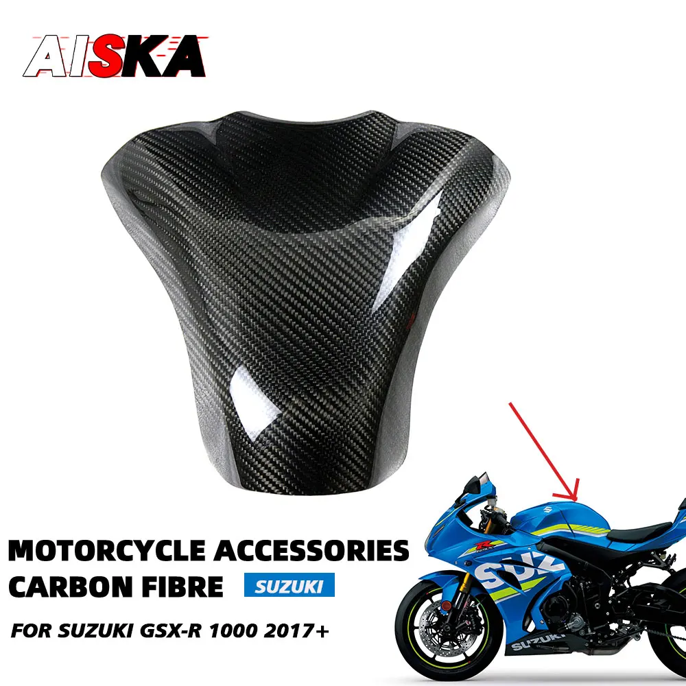 

GSX-R1000 Carbon Fiber Motorcycle Accessories Half Fuel Tank Cover Protector Fairing For Suzuki GSXR 1000 2017 - 2020 2021 2022