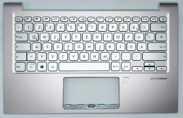 YUEBEISHENG       New/Orig For ASUS ADOL13F S330U X330U Palmrest EUR Ru Geman Keyboard uppe cove with Backlit Silver/Pink