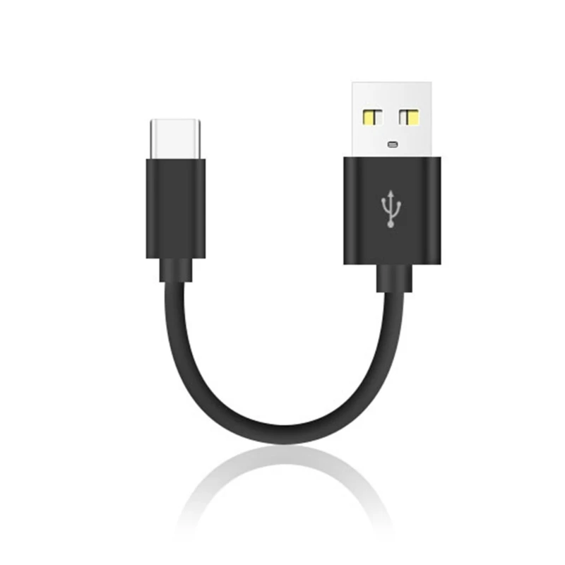 10cm Short USB to Type-C Cable High Speed Charging Cord Support Data Transfer for Phone 15 Series Smartphones