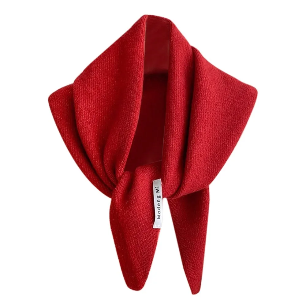 New Multi-functional Wool Knitted Scarf Warm Breathable Triangular Scarf Women Shawl Winter