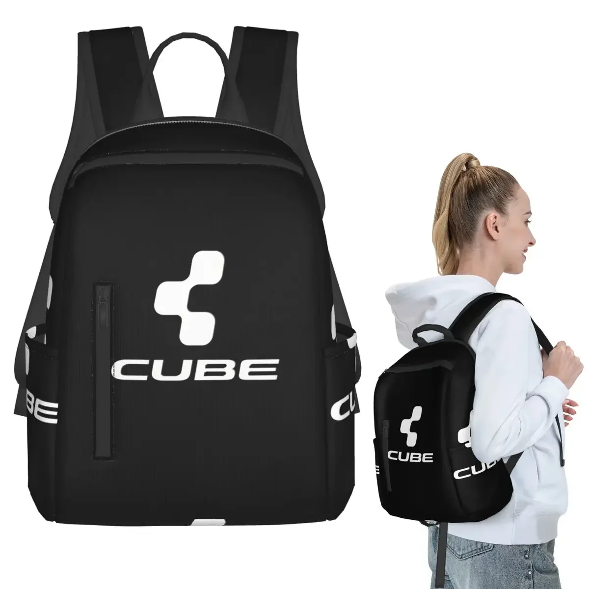 Cube Cycling Mtb Mountain Bike Backpack Student BookBag Kids School Bag Computer Shoulder Bags Boys Girls