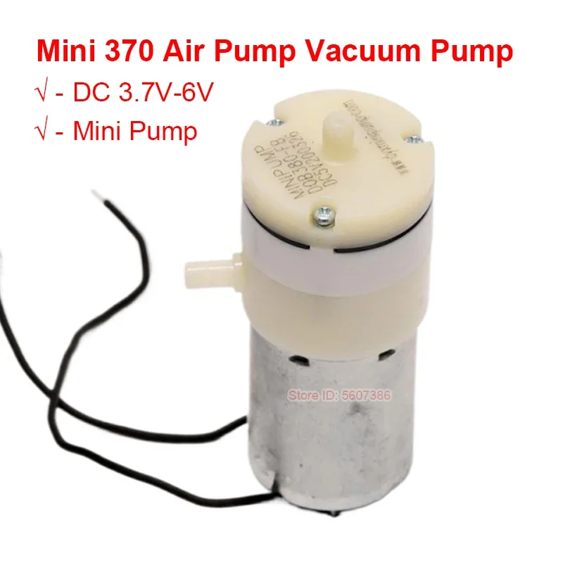 DC 3.7V-6V Small 370 Motor Air Pump Vacuum Oxygen Boosting Negative Pressure Pump for Breast Pump Fish Tank Disinfection