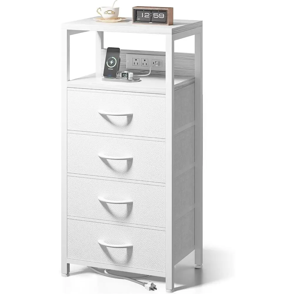 

Прикроватная тумбочка-столик для зарядки NightStand Bede - Прикроватный столик с зарядной станцией, USB-C, USB-портами и розетками переменного тока