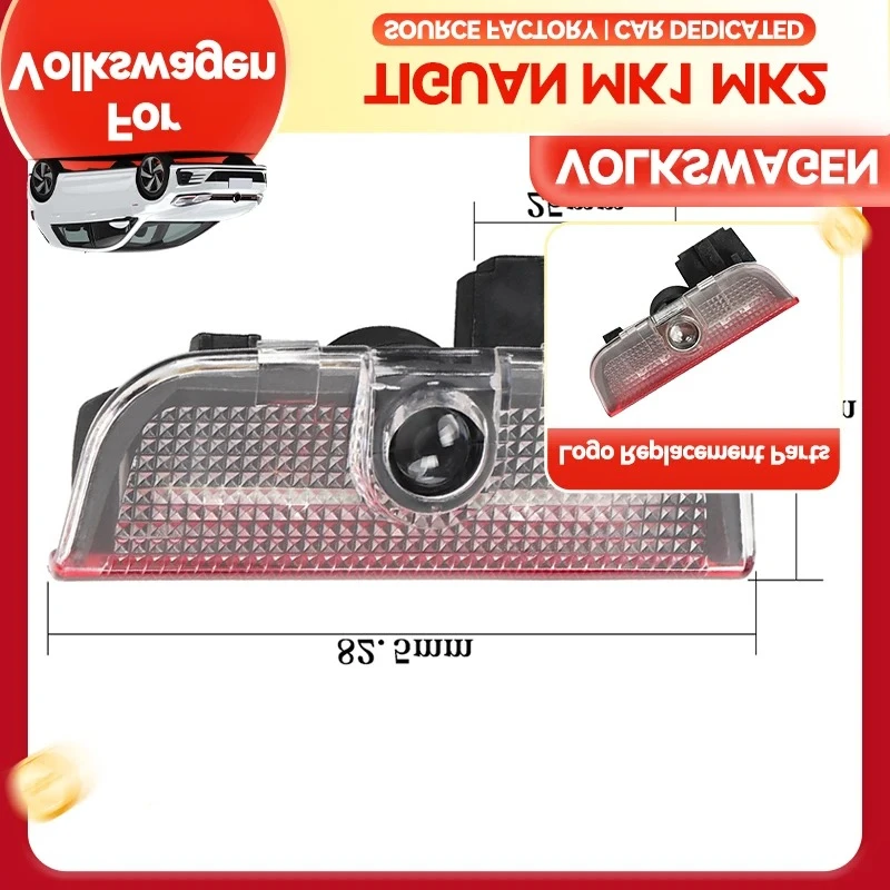 

Для VW VOLKSWAGEN 2026 новые лампы, капоты, светодиодные двери автомобиля, проектор с логотипом призрачного теневого света, аксессуары для VW Tiguan MK1 MK2 S