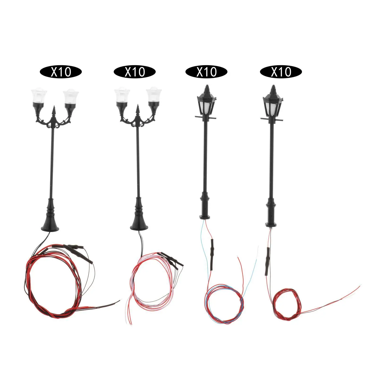 

10 X H0 Gauge LED Park Lantern Lantern Street Lantern City Lantern Lamp 1: 100