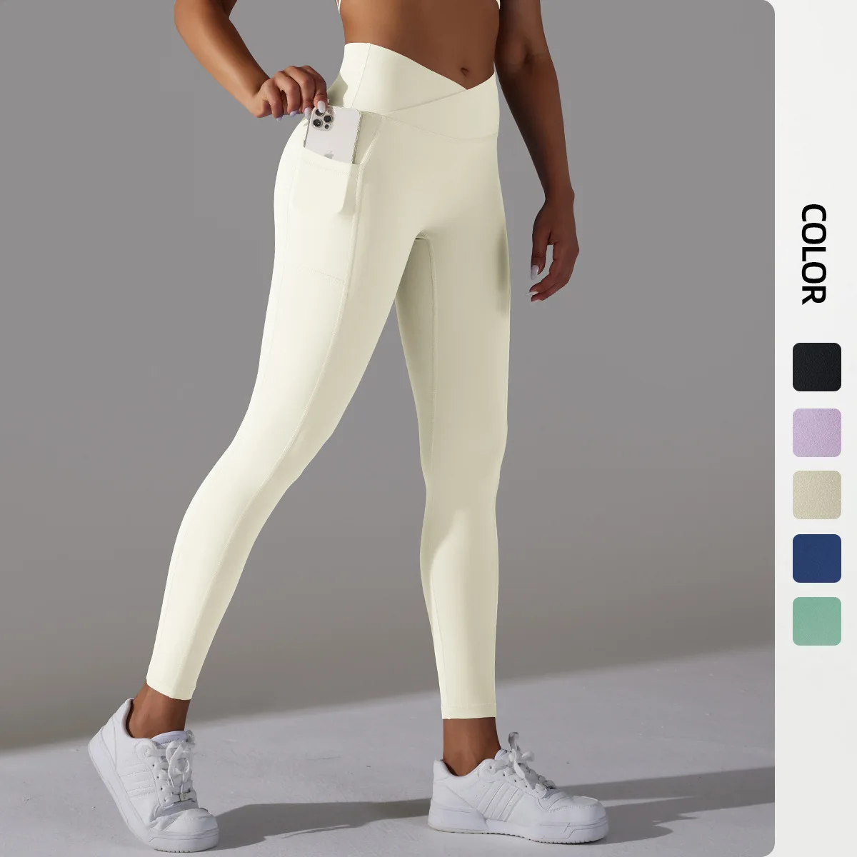 

2024 Women Yoga Pants with Pockets Leggings with Pockets High Waist Tummy Control Non See Through Workout Pants