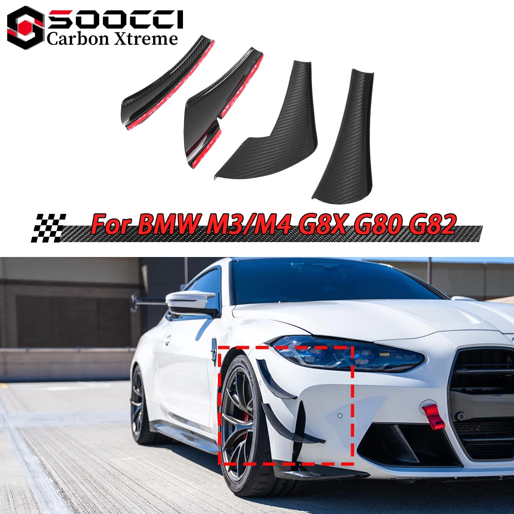 

Спойлеры-канарды VER Style из сухого карбона M3 M4 для BMW G80 G82 M3 G82 G83 M4, боковые накладки на бампер, сплиттер, утиный хвост, лип-спойлер