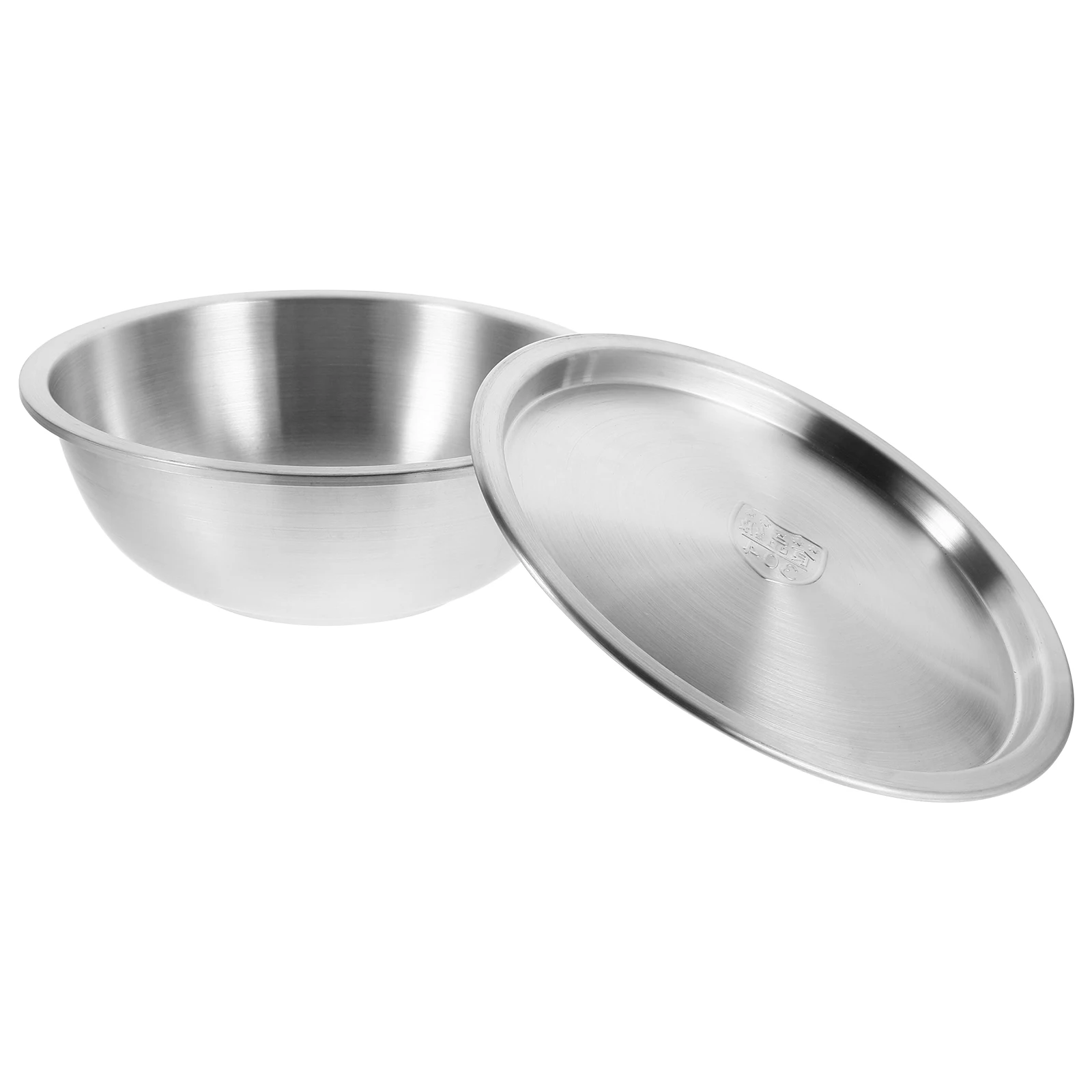 

304 Stainless Steel Basin 20cm 1350ml Thickened Soup Kitchen Mixing Bowl Large Metal Bowls Silver Color Multi Functional