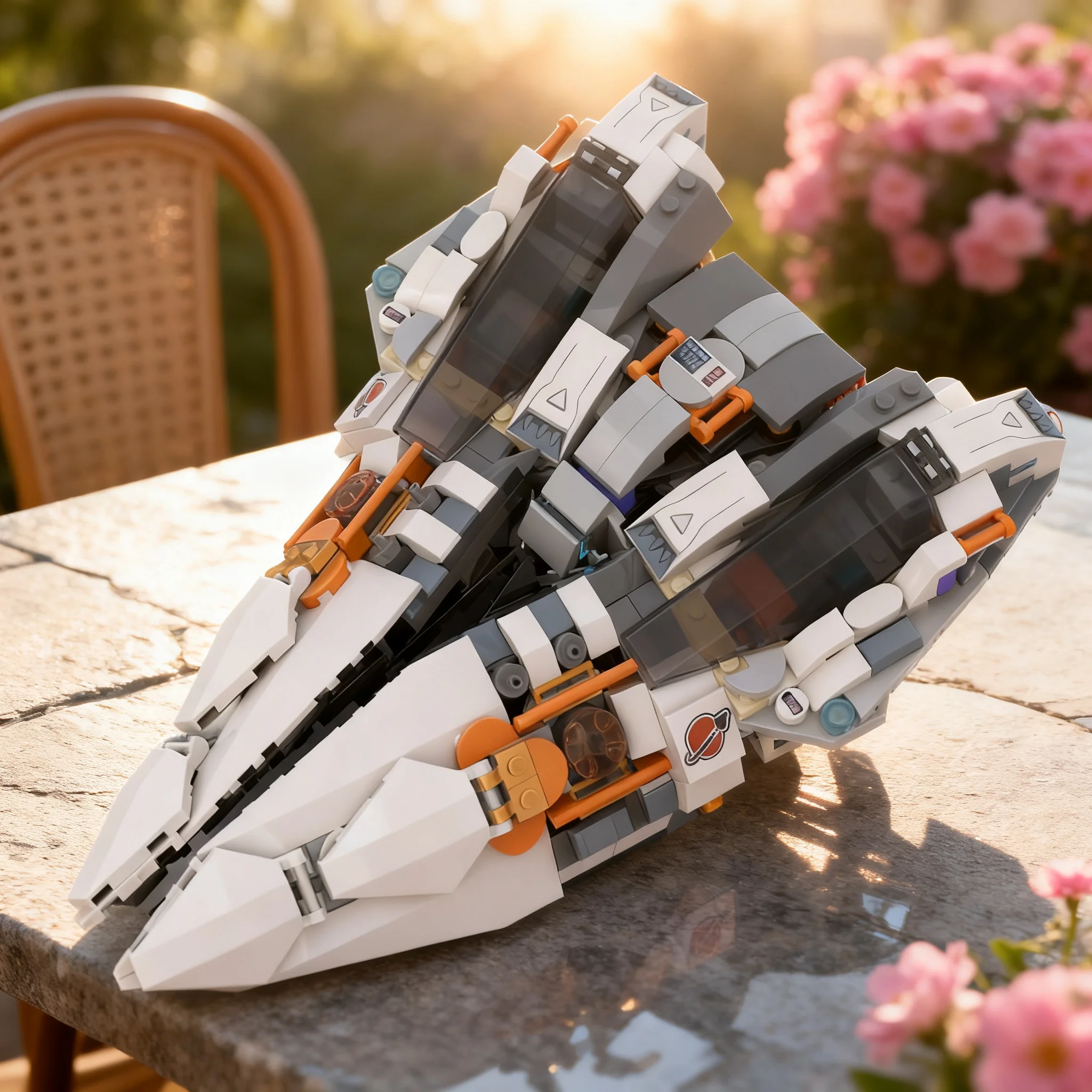 452pcs MOC City Space Galaxy Delta Class Explorer Model Building Blocks Architecture Christmas Gift Toy Education Craft Creative