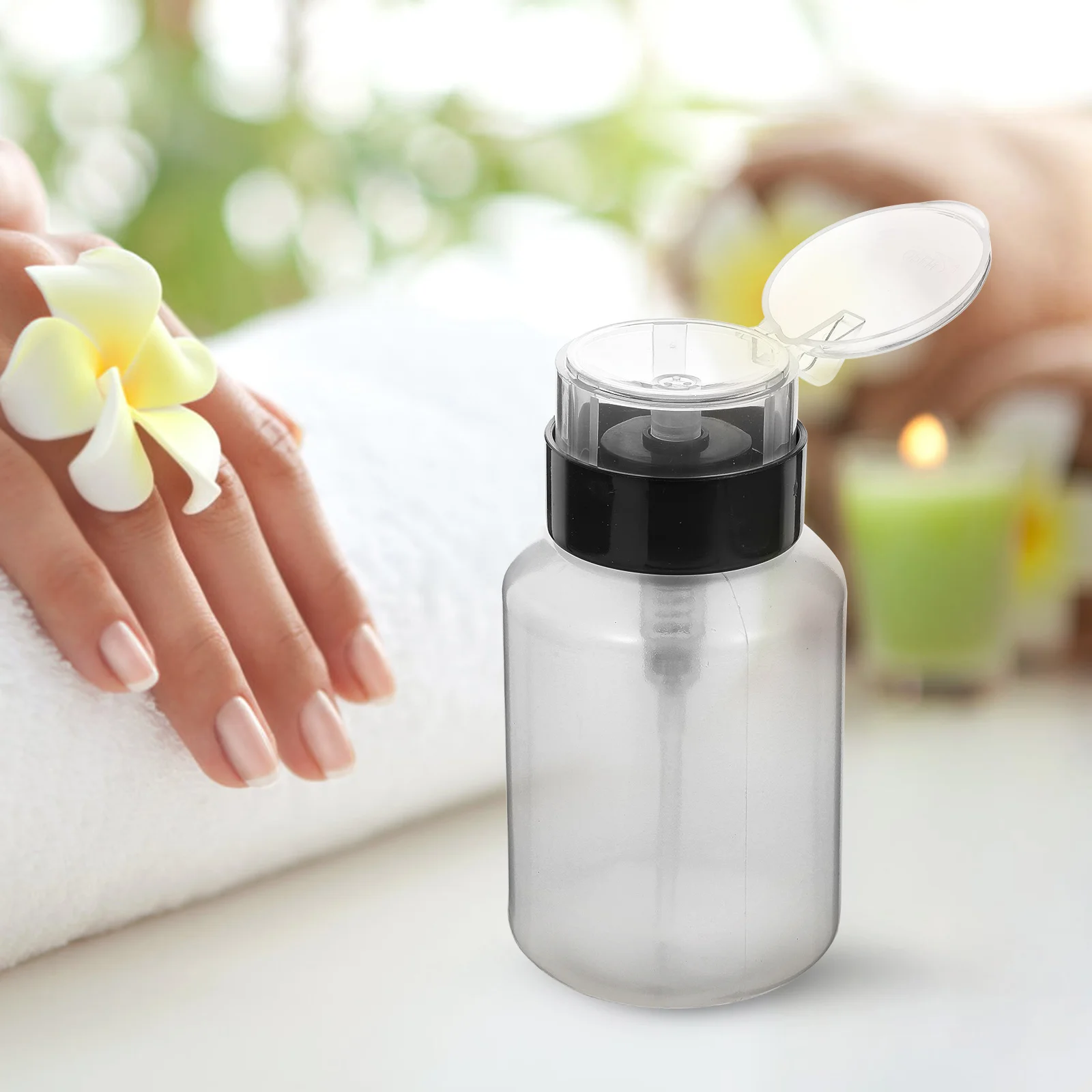 

3PCS Nail Polish Remover Bottles Press Type Liquid Dispensers PP Travel Manicure Cleaner Storage Tools Eco Friendly