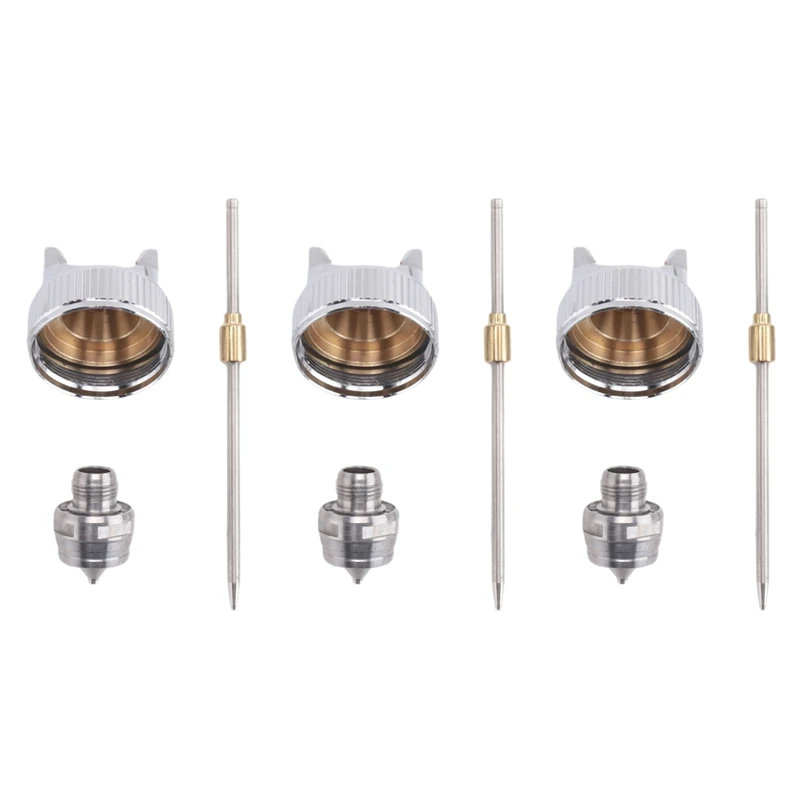 Alat semprot Air Nozzle 1.4 Mm/1.7Mm/2.0Mm, Kit alat semprot cat udara, mulut pipa dan tutup nozel, suku cadang alat semprot udara