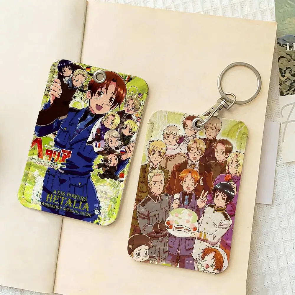 H-Hetalia The Beautiful World Personalised Holder Suitable for Bank card,Subway, Bus Card Wallet Card Case Badge Holder Keychain