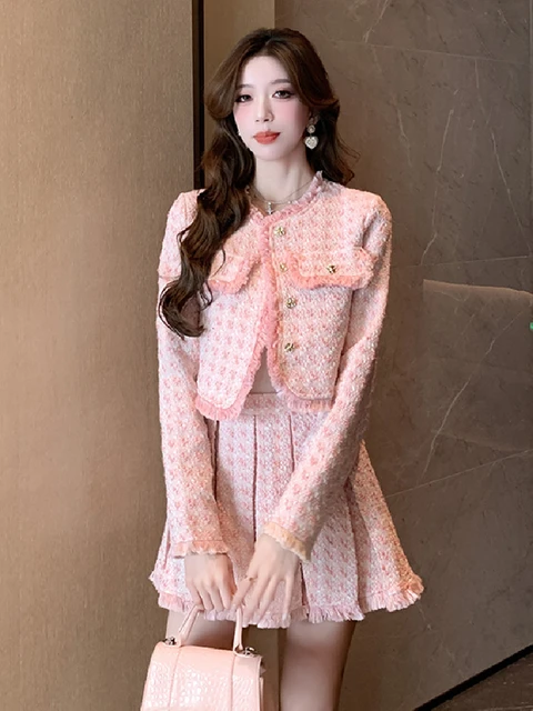 Tweed 2 piece set womens top