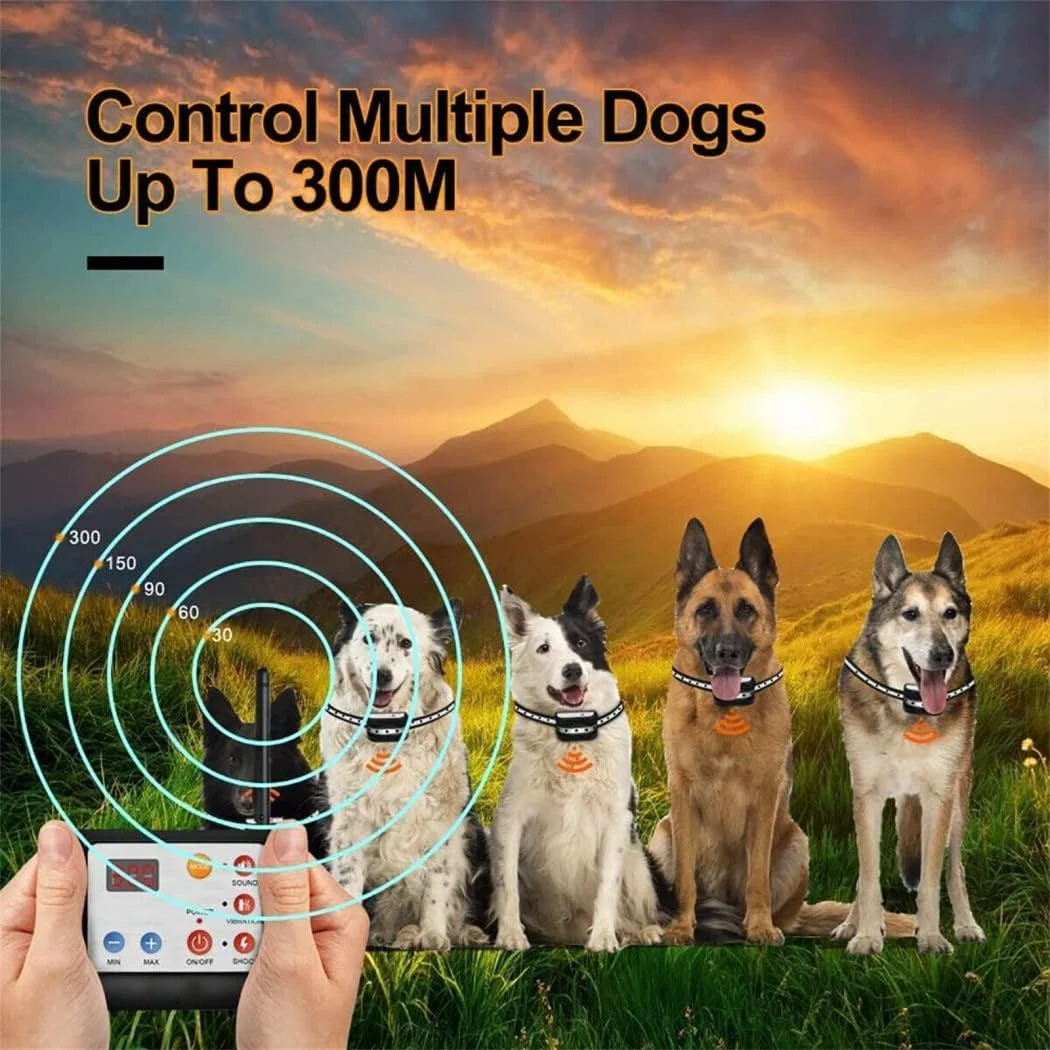 Wireless Dog Fence Electric Pet Containment System Shock Collars For 3 Dogs Adjustable Range 2