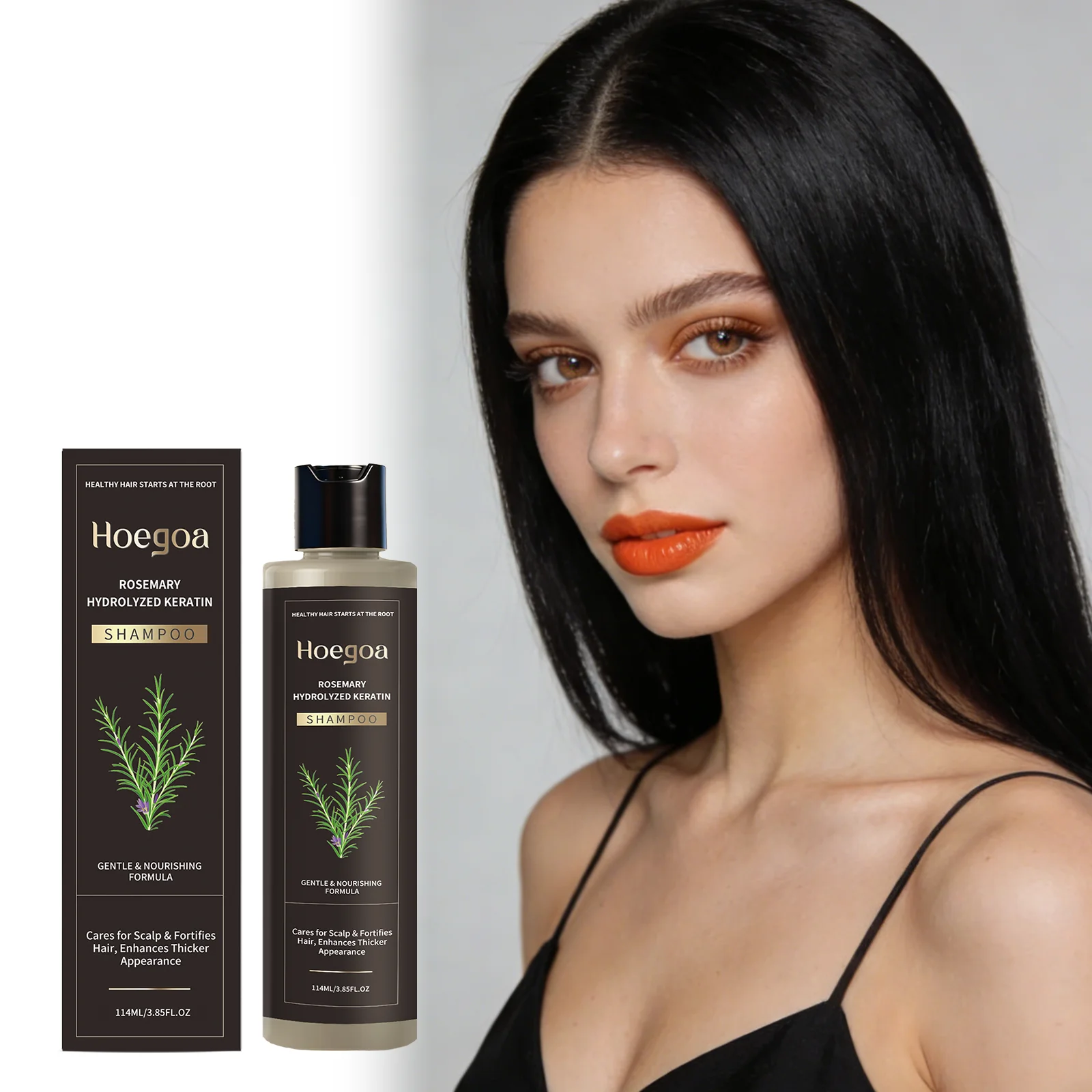 Rosemary Keratin Shampoo - Lightweight and Voluminous Hair, Daily Care for All Hair Types