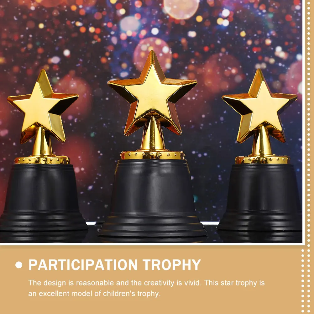 

Plastic Star Trophy Winner Medium Engraved Small Kids Child Funny Decorations Award Trophies Competition Game Early Learning