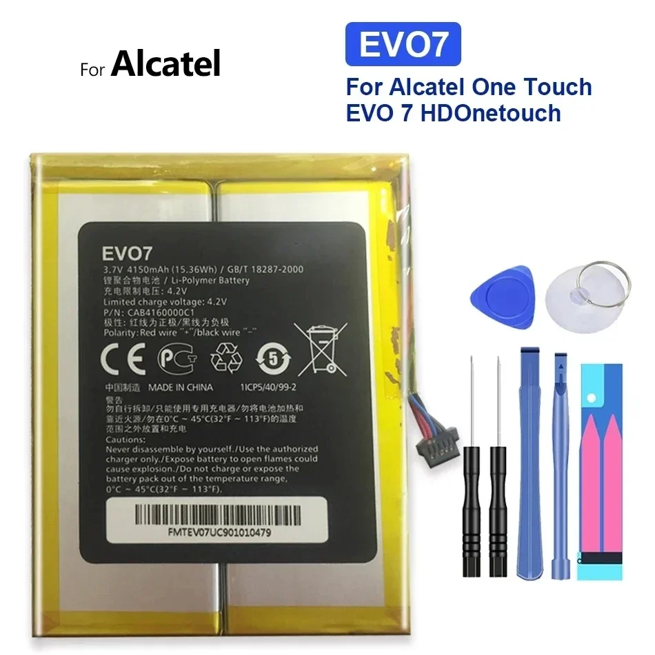 Para Alcatel One Touch EVO 7 HD EVO7 Tablet Bateria 4150mAh Alto Desempenho