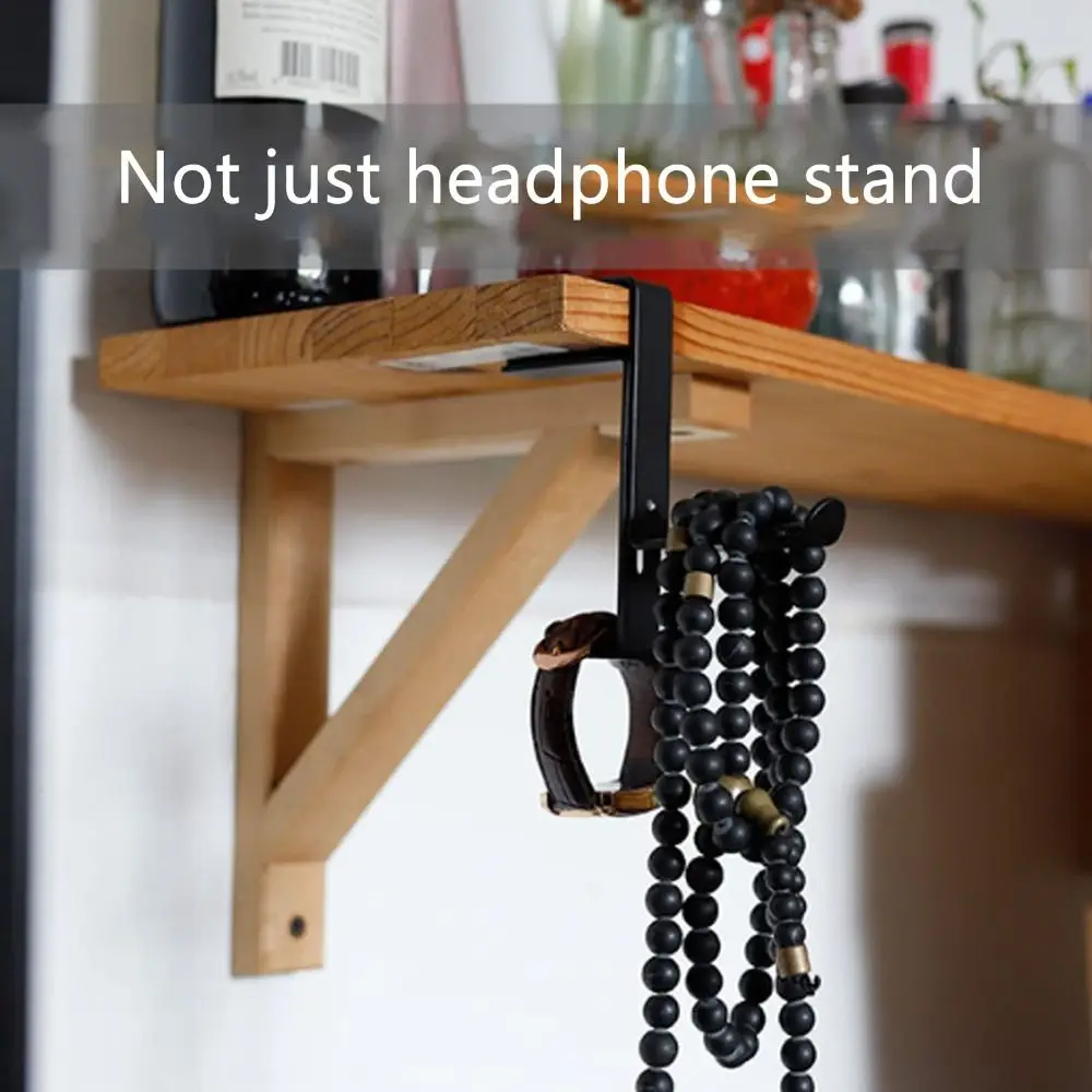 

Table Clamp Headphone Stand Hook Adjustable Stand Rack Headphone Rack Metal With Cushion Headphone Bracket Wall Mounting