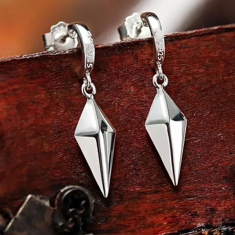 Pendientes de aro Elza con forma de gota para mujer, pendientes con colgante de cola de hada, joyería de moda para mujer, Color plateado, aleación de moda Kolczyki