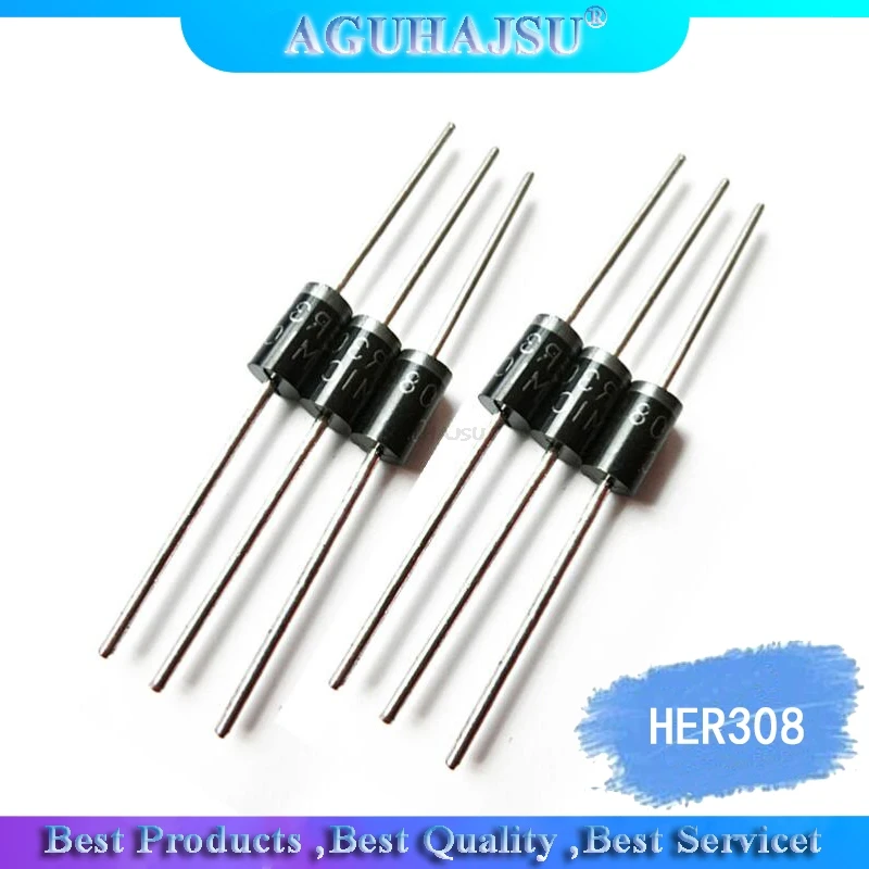 20pcs/lot Rectifier Diode HER108 HER208 HER307 HER308 HER508 SF16 SF56 SF54 FR307 FR607 DO-27