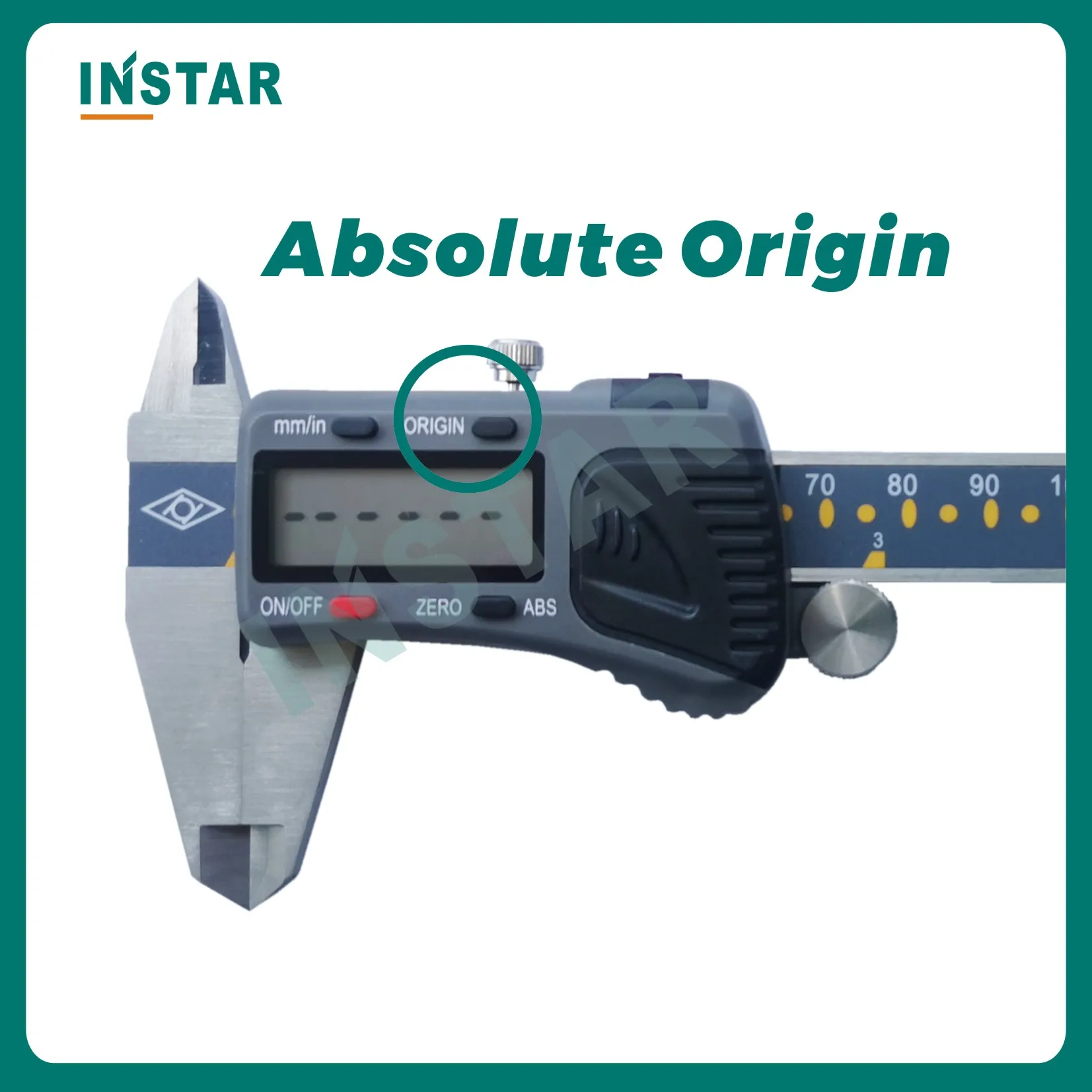 INSTAR Digital Vernier Caliper Absolute Origin 150mm 0.01mm 200mm 300mm High Accuracy Round Depth Rod DIN Grade