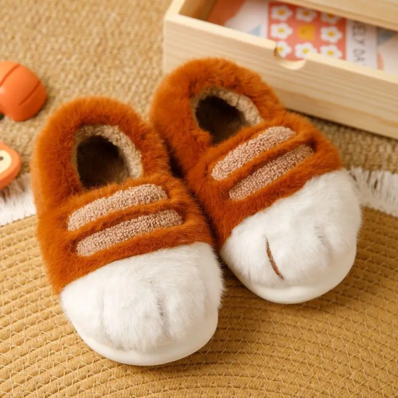 

New furry cat paw slippers for women novelty kitty feet slides shoes fluffy kittens home slipper ladies kawaii anime claw sliper