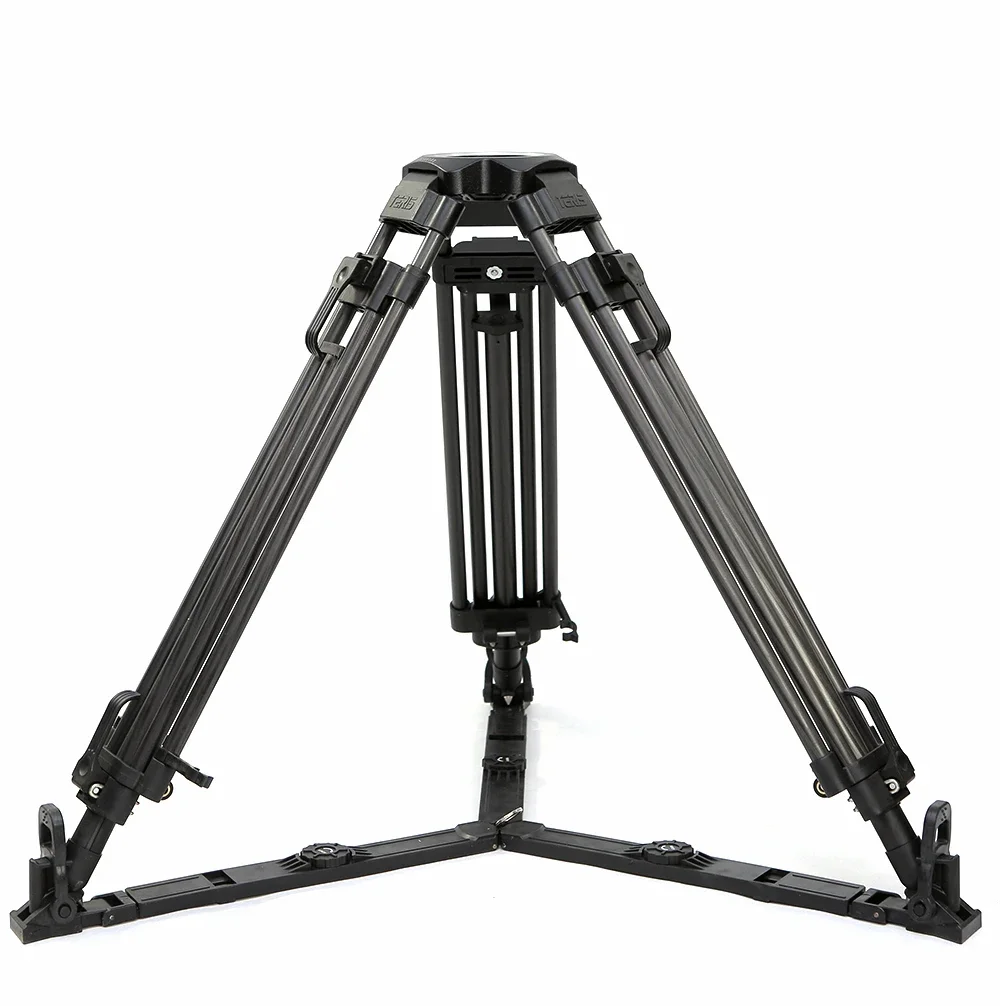 TERIS TS1610CF Carbon Fiber Video Camera Tripod with 100mm Bowl Load 50kg for Rig Red Scarlet Epic FS700