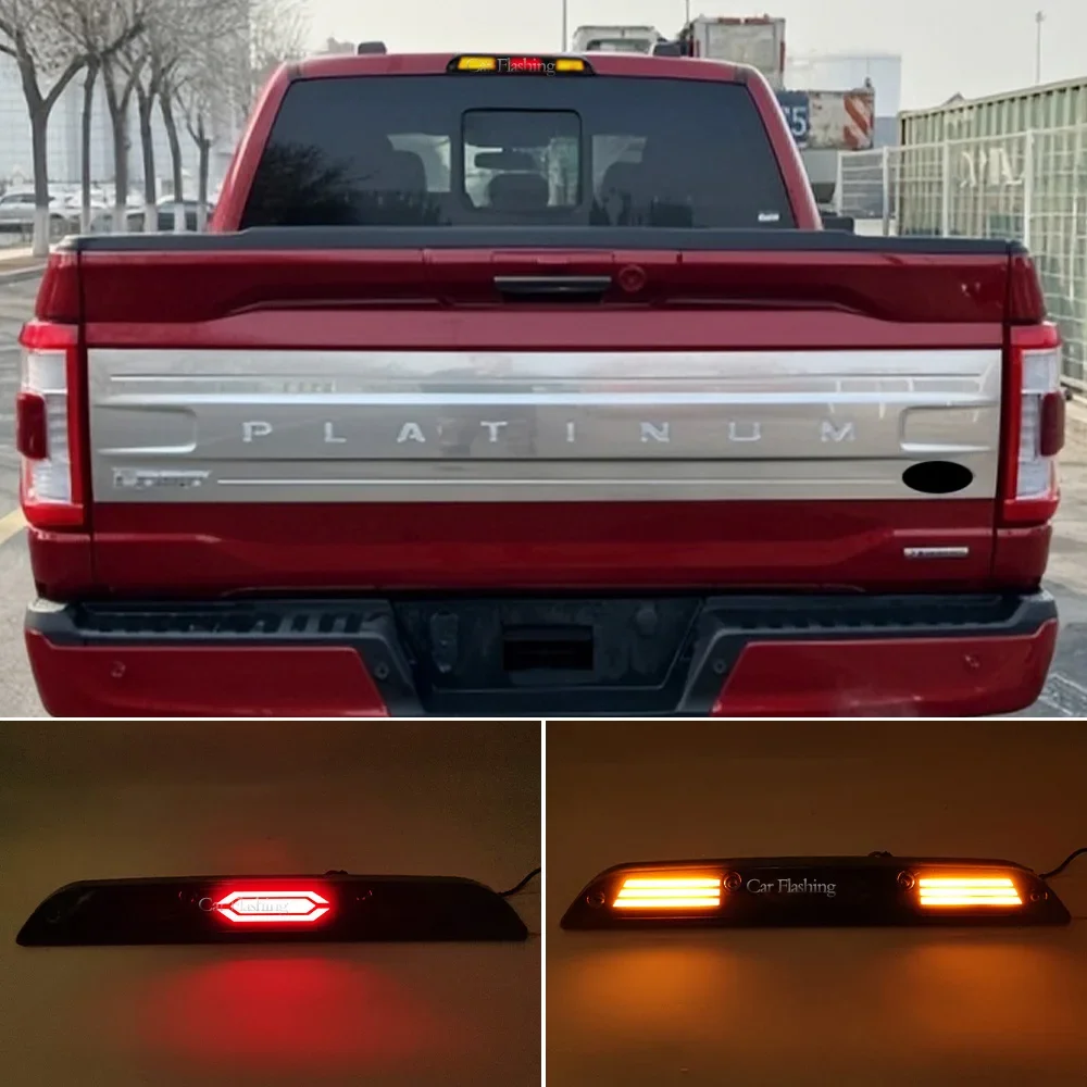 New！ 1PCS Exalted Brake Light For Ford Raptor F-150 F150 2016 2017 2018 2019 2020 2021 LED Bumper Light Dynamic Turn Light Refle