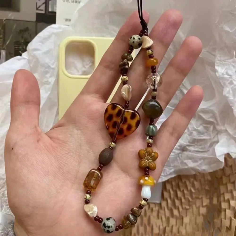 Retro Chinese Style Hand-held Chain Wrist Short Hanging Rope Phone Case Car Keychain Bag Pendant For Women