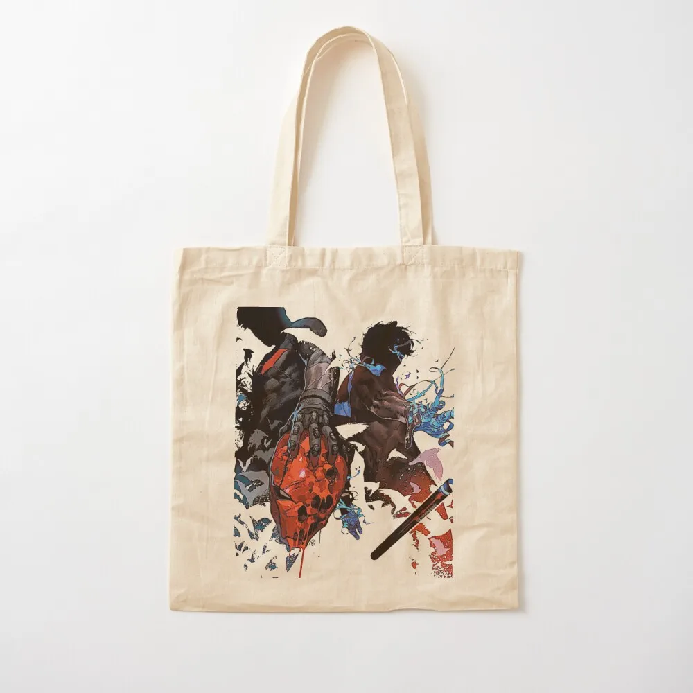 

Red Hood and Nightwing Tote Bag Women's shopper Canvas shoulder bag Handbags women Canvas Tote Bag