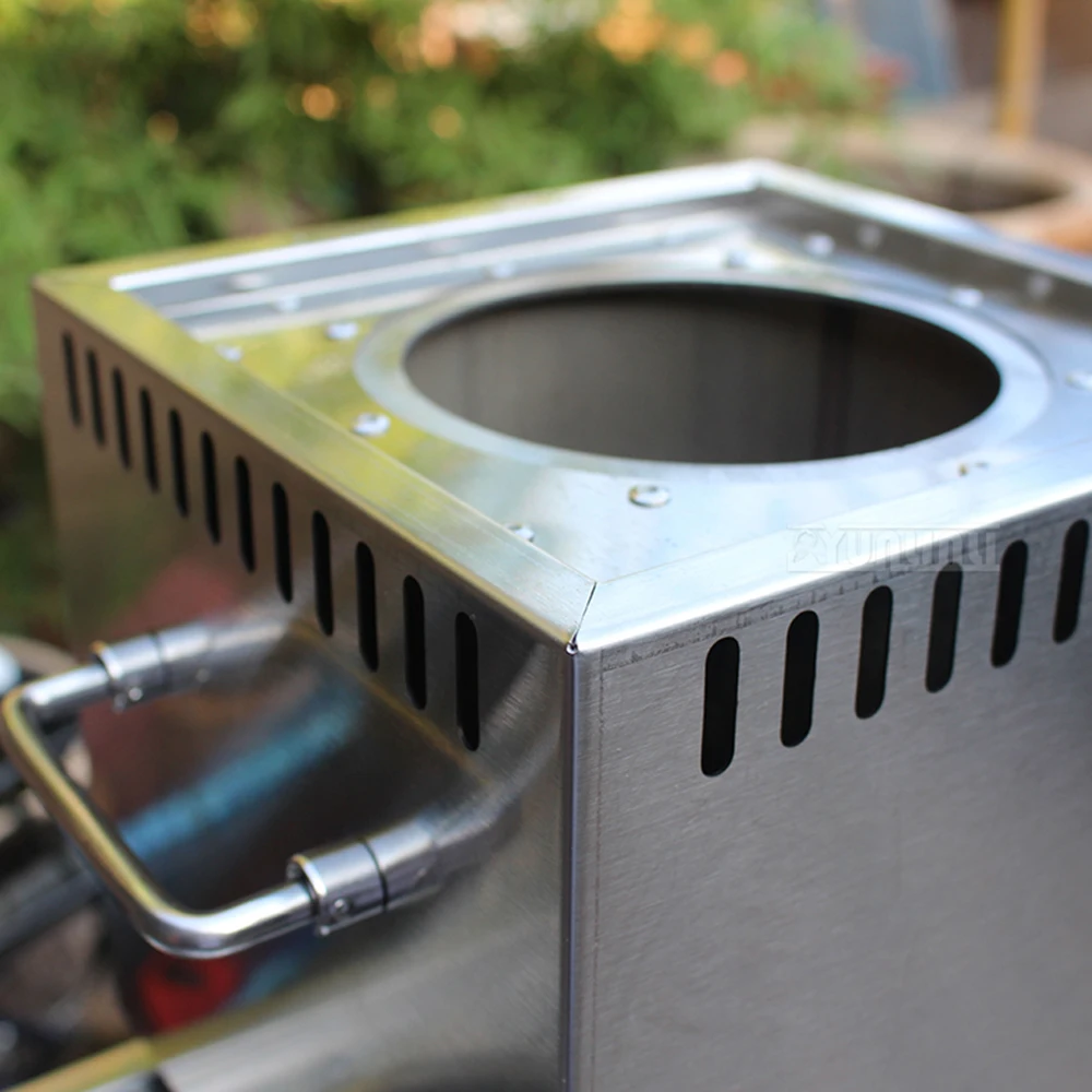 2025 버전 장작 버너 캠핑 치열한 화재 스토브 안뜰 요리 스토브 휴대용 바베큐 버너