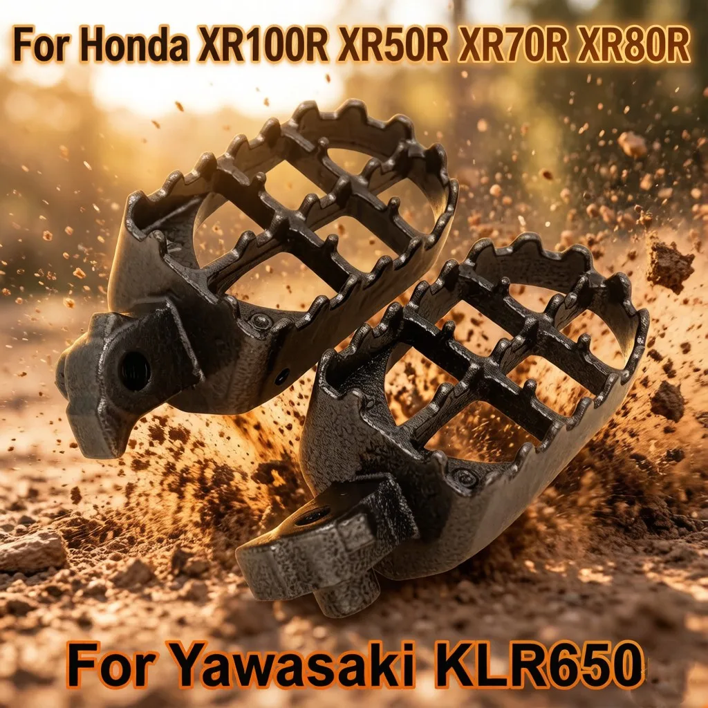

MX Dirt Bike Racing Footpegs Footrests For Honda XR100R XR50R XR70R XR80R For Kawasaki KLR650